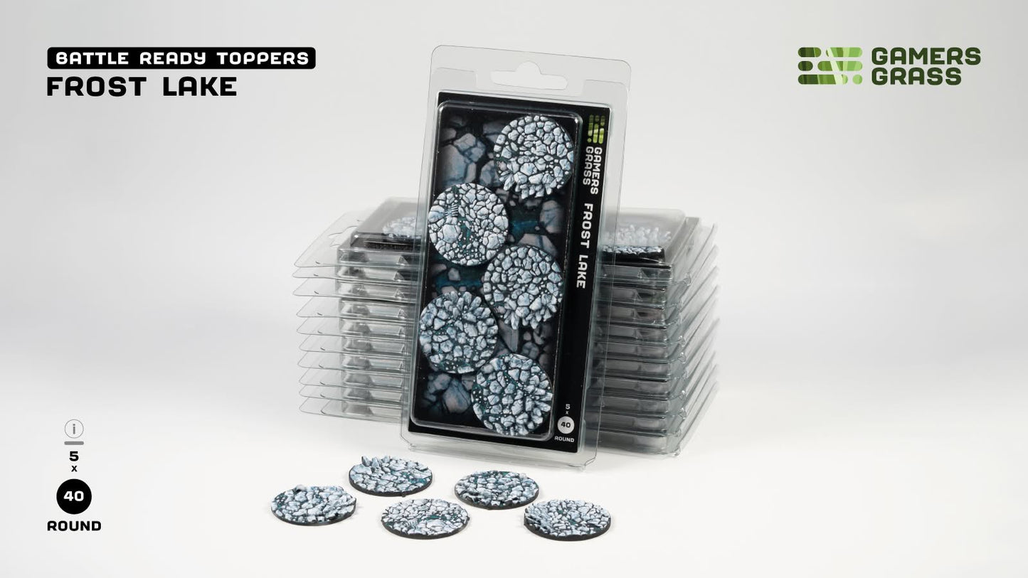 PRE-ORDER - Gamers Grass - Battle Ready Topper - Frost Lake 40mm