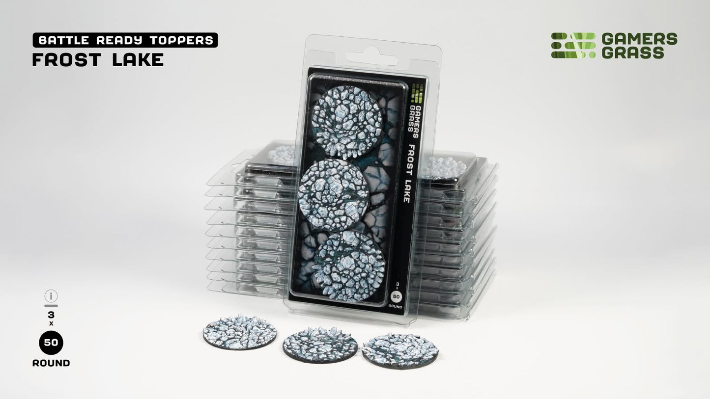 PRE-ORDER - Gamers Grass - Battle Ready Topper - Frost Lake 50mm