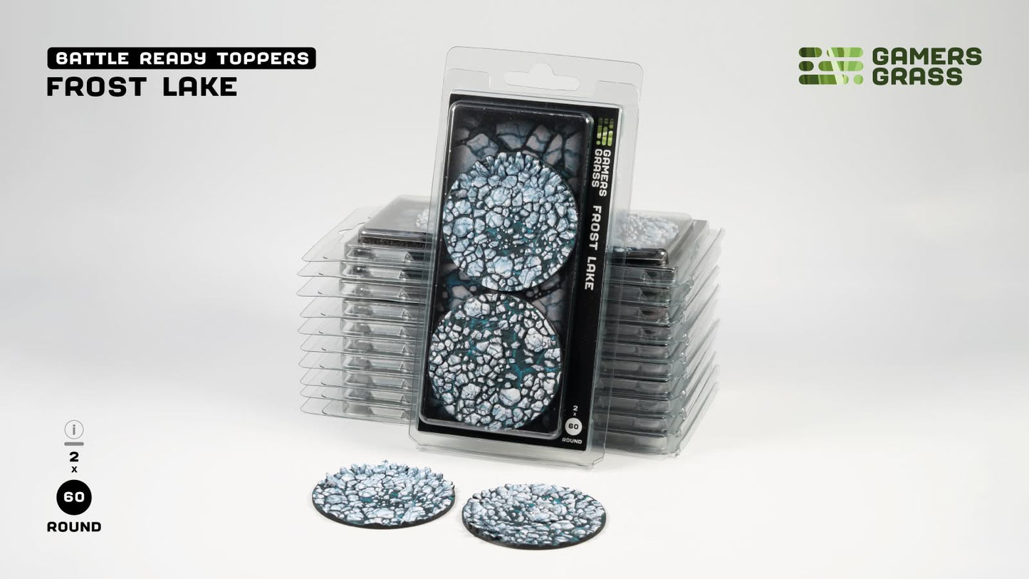 PRE-ORDER - Gamers Grass - Battle Ready Topper - Frost Lake 60mm