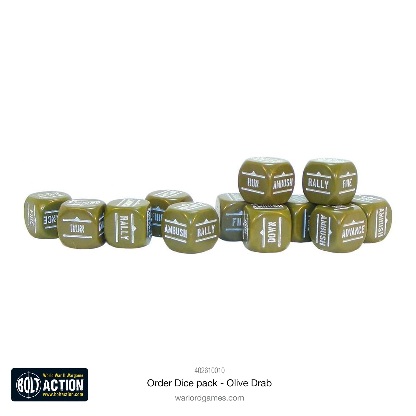 Warlord Games - Bolt Action - Order Dice - Olive Drab