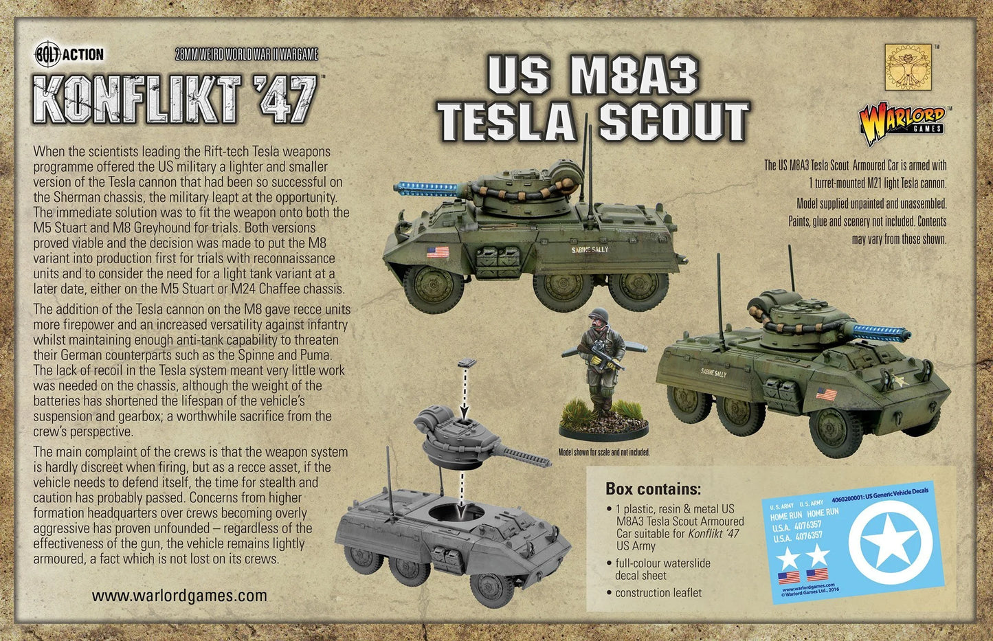Warlord Games - Konflikt'47 - USA - M8A3 Tesla Scout