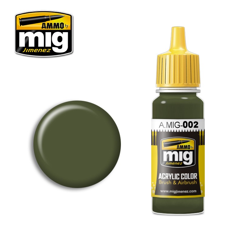 AMMO by MIG - Acrylic Colour - RAL 6003 Olivgrün Opt.2 17ml paint