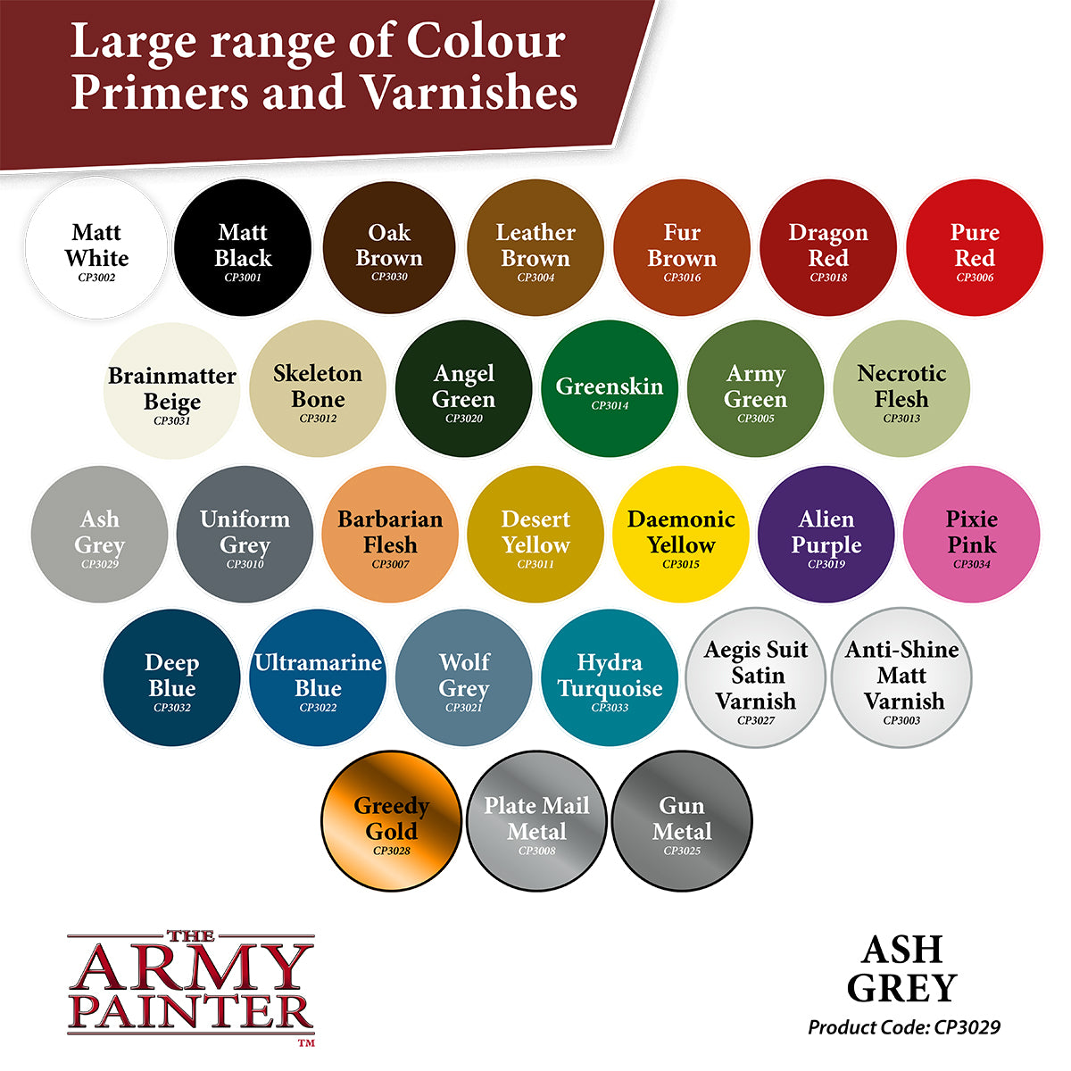 The Army Painter - Colour Primer - Ash Grey