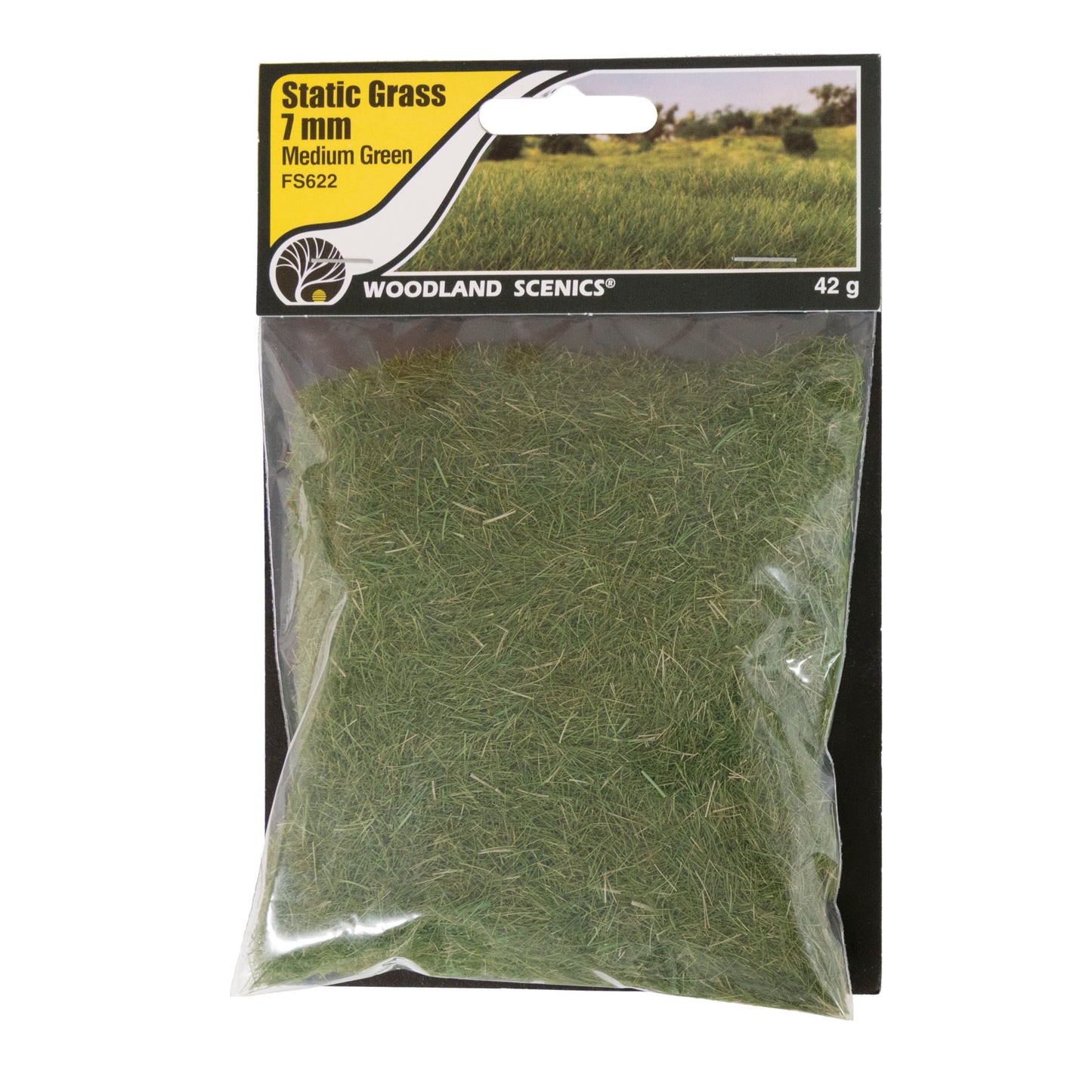 Woodland Scenics - Field System - Static Grass - Medium Green 7mm