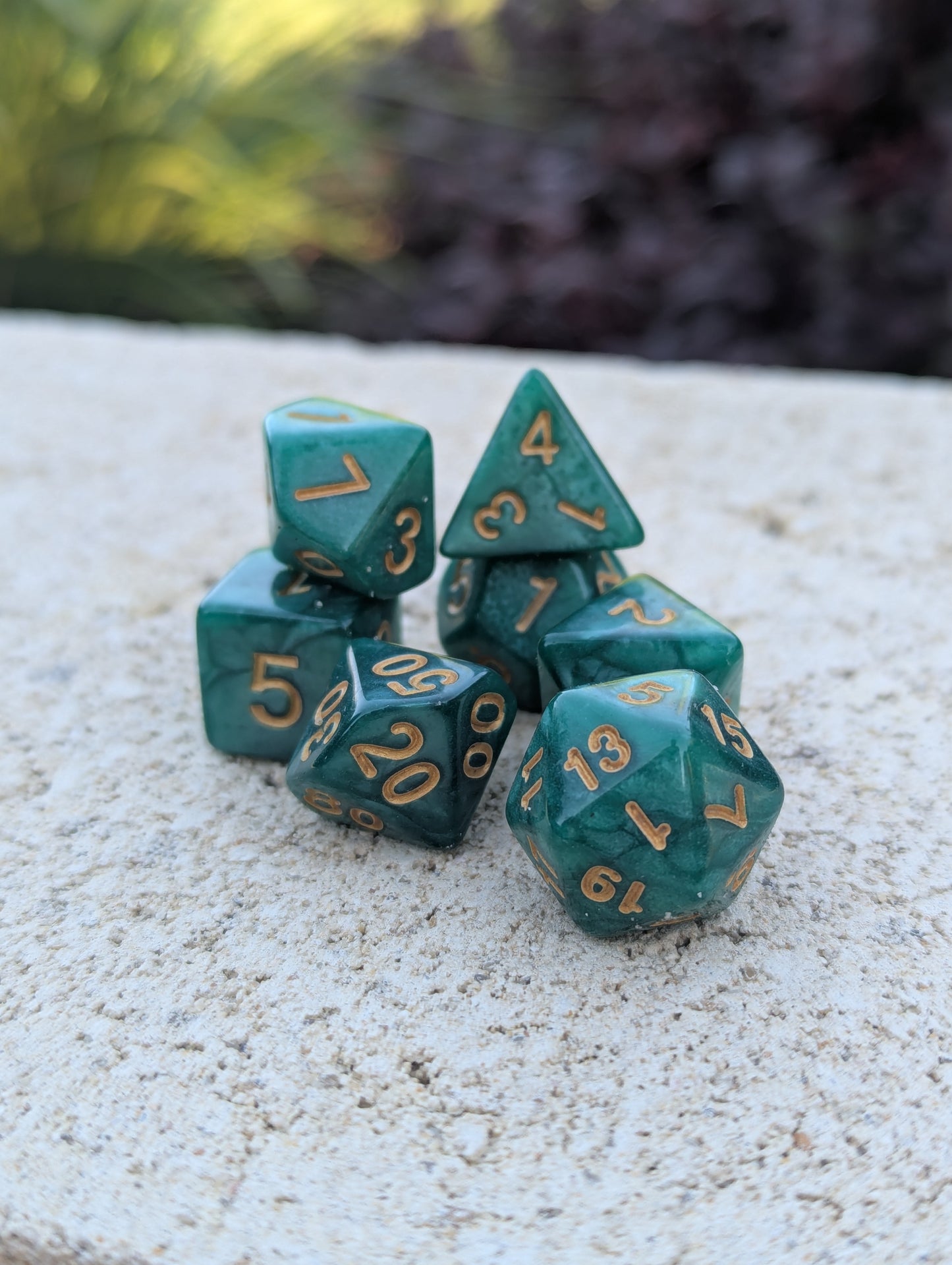 Dice Set - Plastic Dice - 7 Dice RPG Set