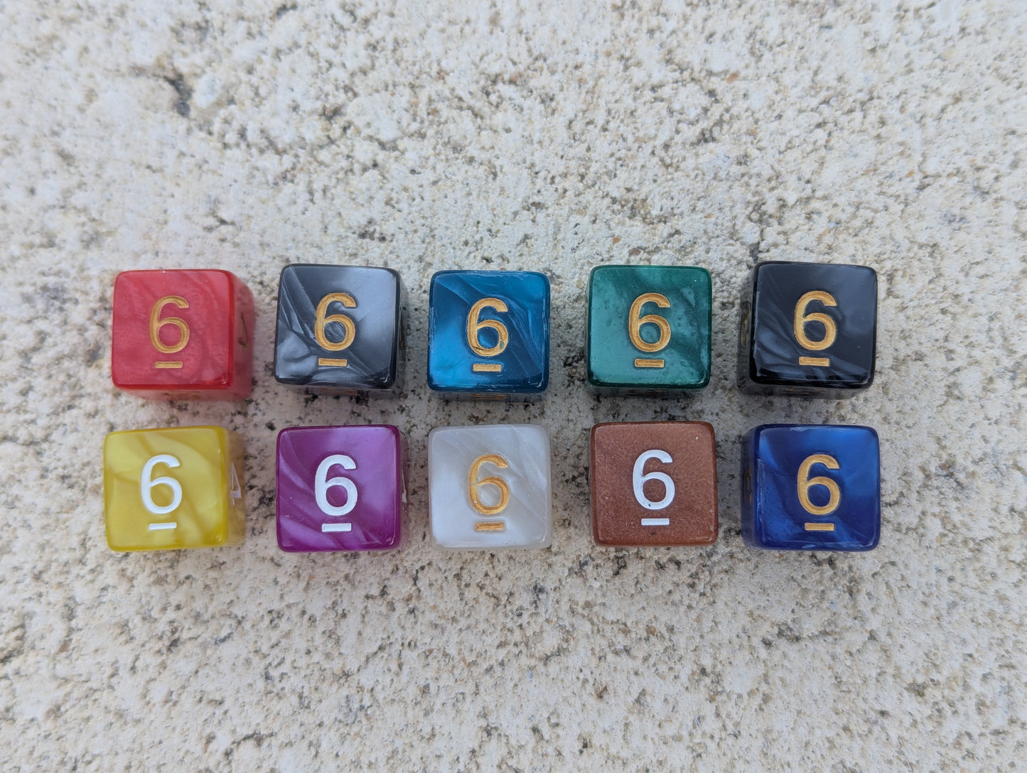 Dice Set - Plastic Dice - 7 Dice RPG Set