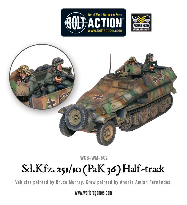 Warlord Games - Bolt Action - German Sd.Kfz 251/10 half-track (3.7cm PaK) plastic boxed set