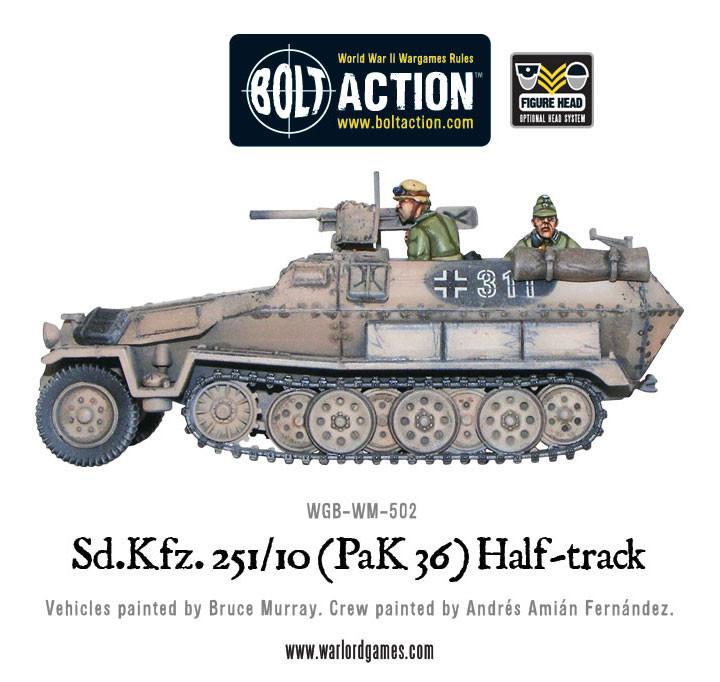 Warlord Games - Bolt Action - German Sd.Kfz 251/10 half-track (3.7cm PaK) plastic boxed set