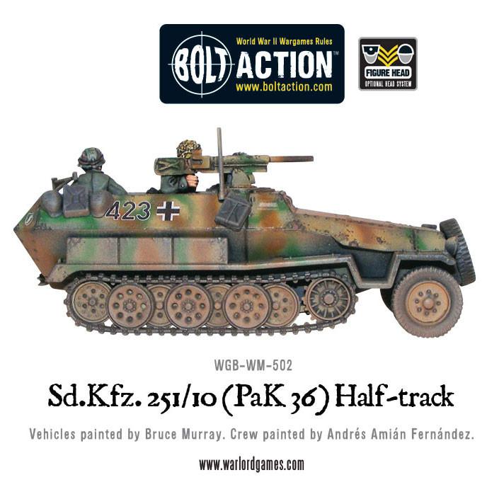 Warlord Games - Bolt Action - German Sd.Kfz 251/10 half-track (3.7cm PaK) plastic boxed set