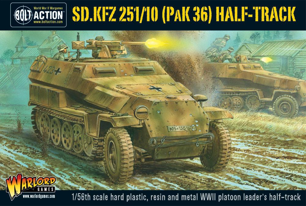 Warlord Games - Bolt Action - German Sd.Kfz 251/10 half-track (3.7cm PaK) plastic boxed set