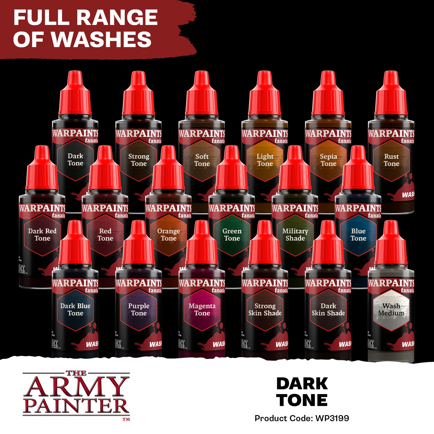 The Army Painter - Warpaints Fanatic - Washes - Dark Tone