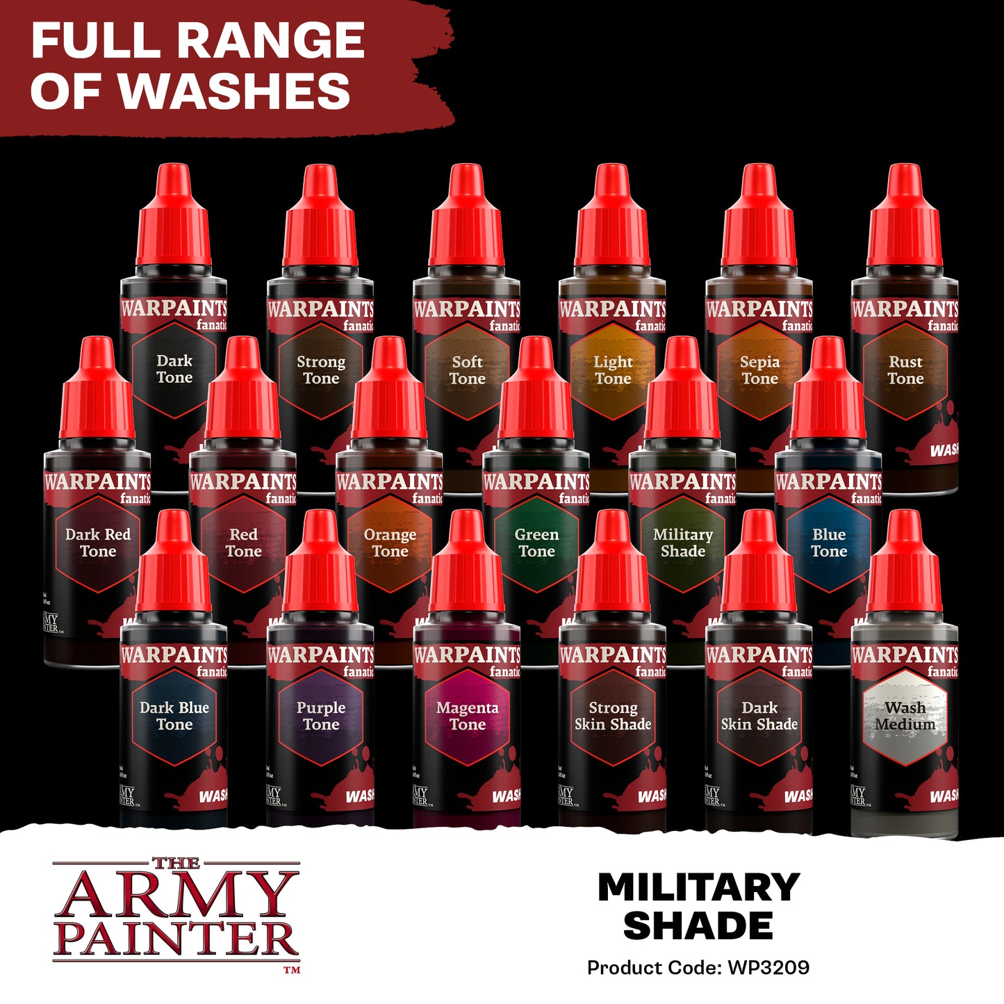 The Army Painter - Warpaints Fanatic - Washes - Military Shade