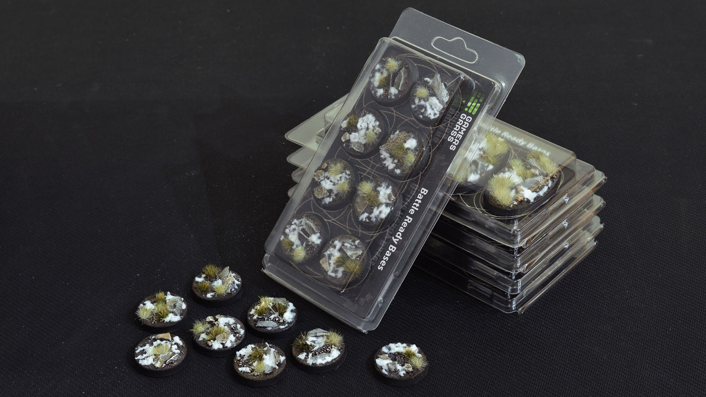 Gamers Grass - Battle Ready Bases - Winter - Round 32mm