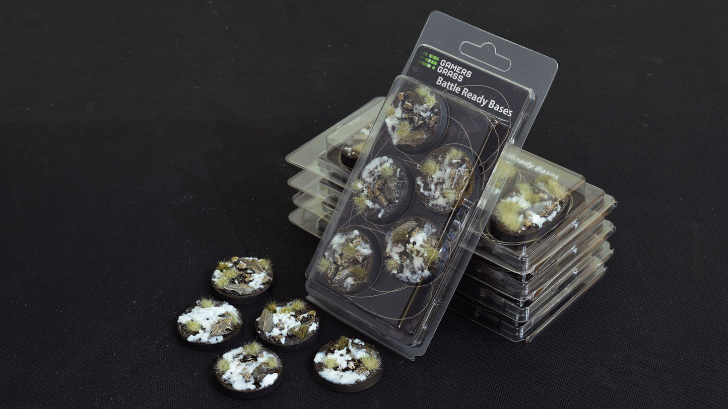 Gamers Grass - Battle Ready Bases - Winter - Round 40mm