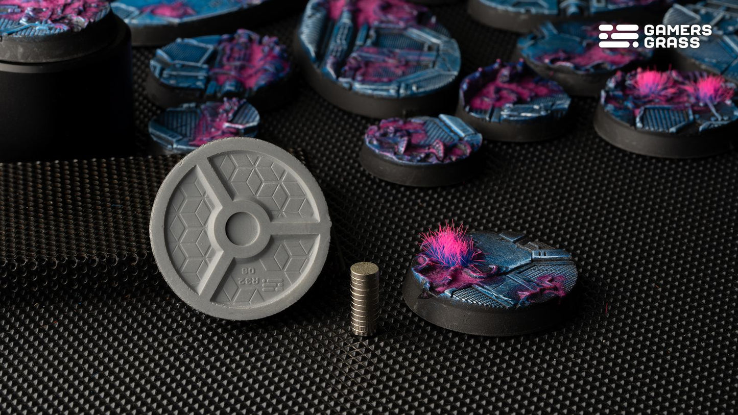 Gamers Grass - Battle Ready Bases - Alien Infestation - Round 32mm