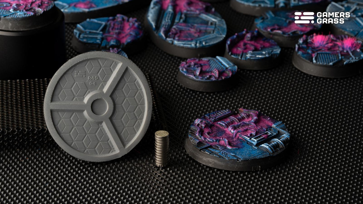 Gamers Grass - Battle Ready Bases - Alien Infestation - Round 40mm