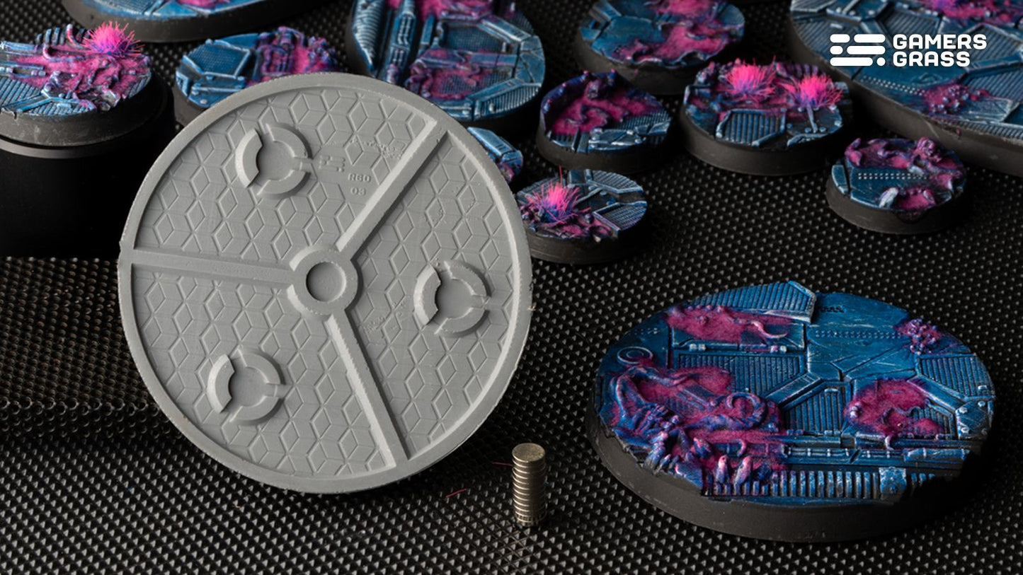 Gamers Grass - Battle Ready Bases - Alien Infestation - Round 60mm