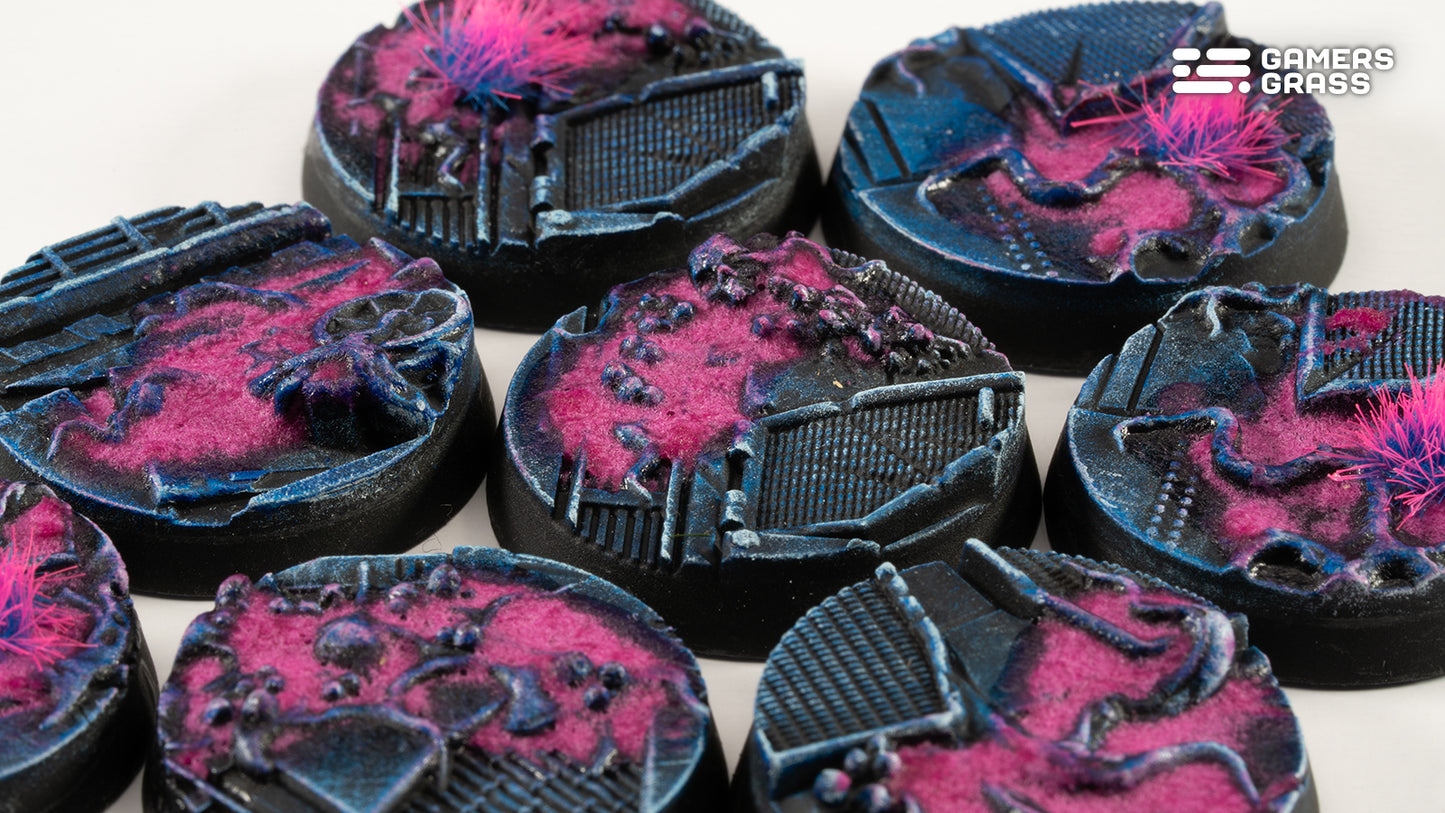 Gamers Grass - Battle Ready Bases - Alien Infestation - Round 28mm