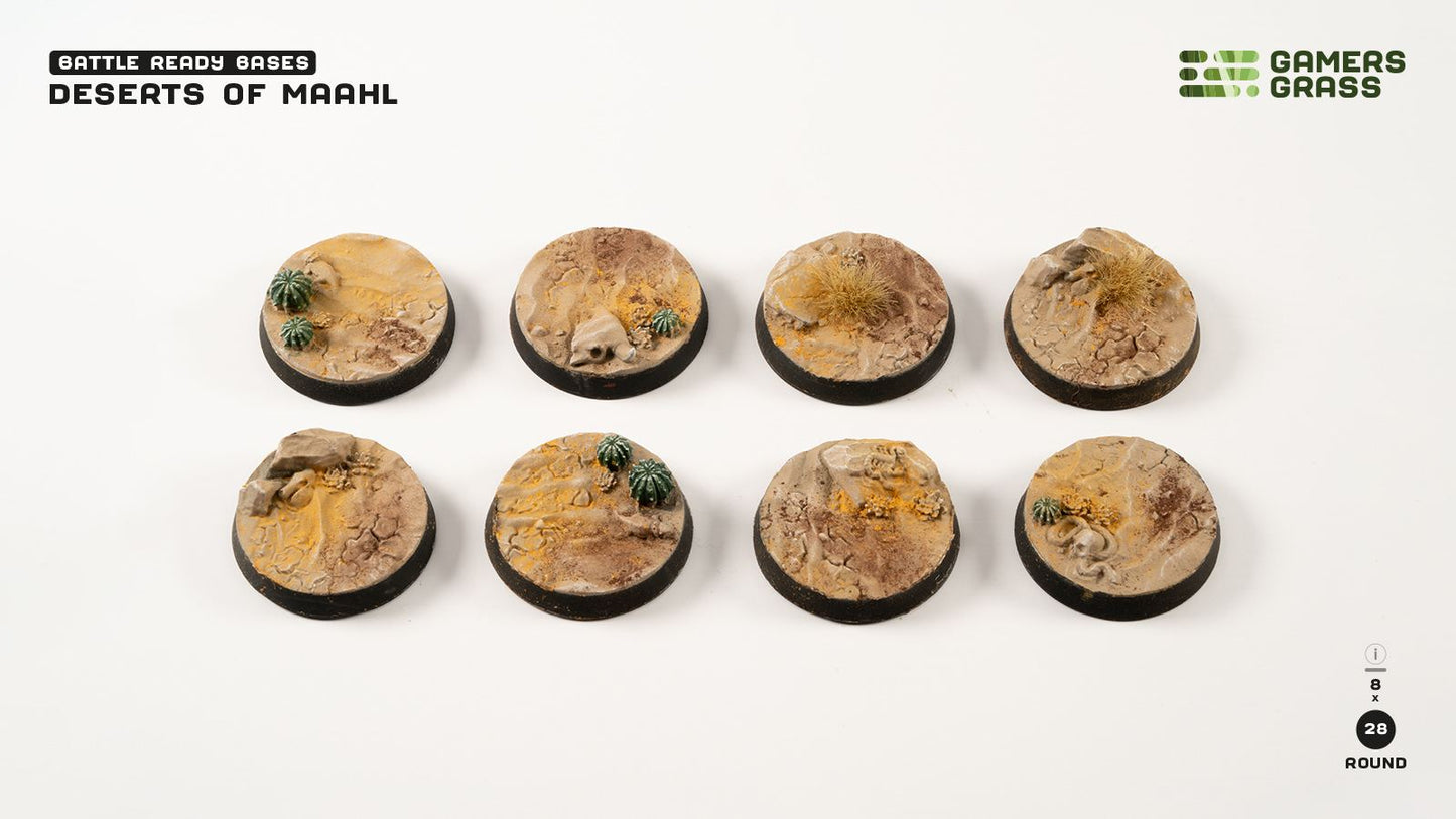 Gamers Grass - Battle Ready Bases - Deserts of Maahl - Round 28mm