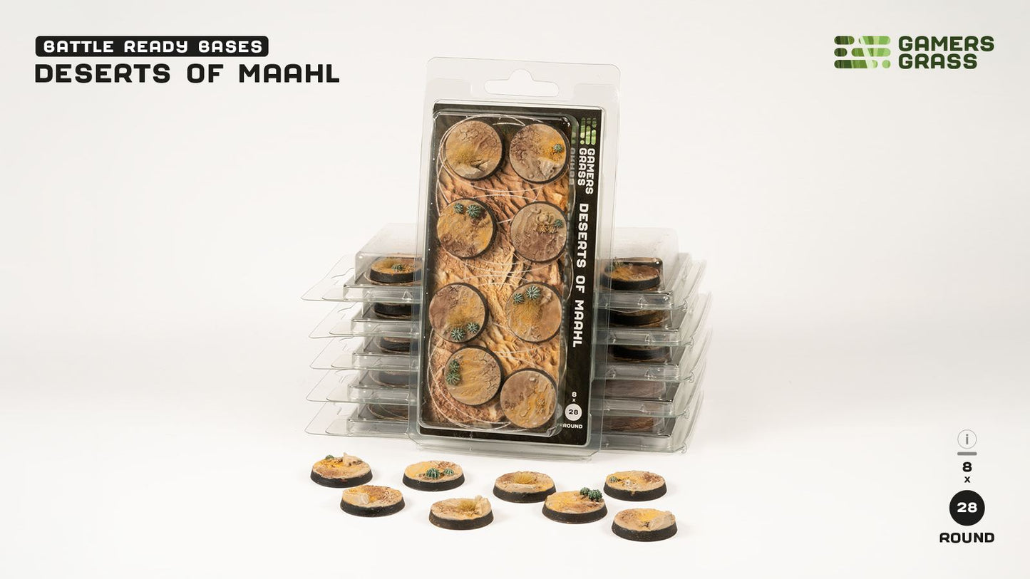 Gamers Grass - Battle Ready Bases - Deserts of Maahl - Round 28mm