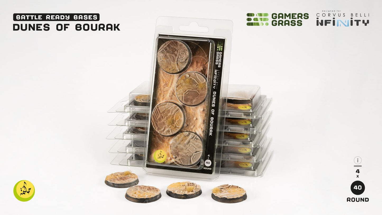 Gamers Grass - Battle Ready Bases - Infinity - Dunes of Bourak (40mm)