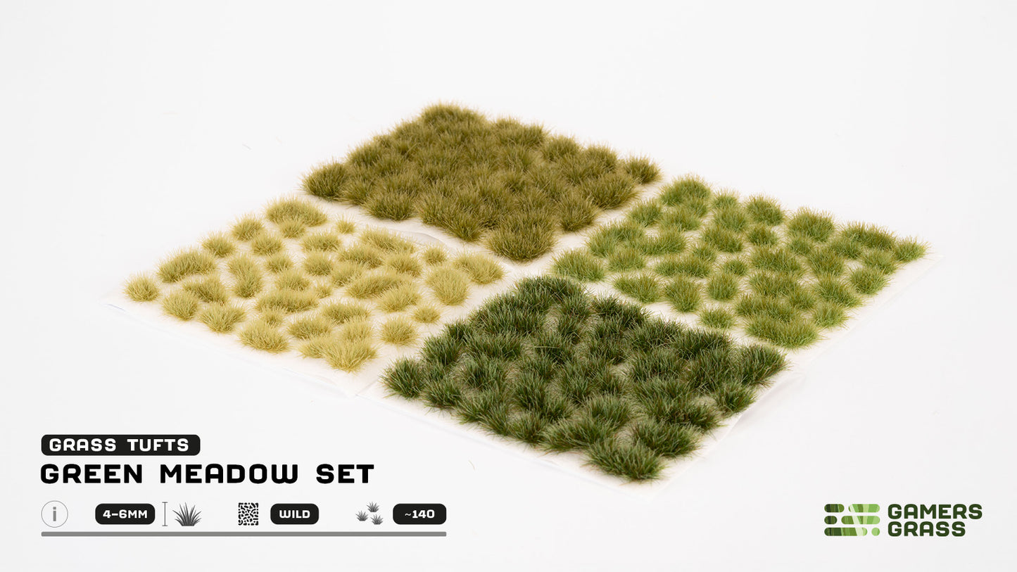 Gamers Grass - Green Meadow Tuft Set