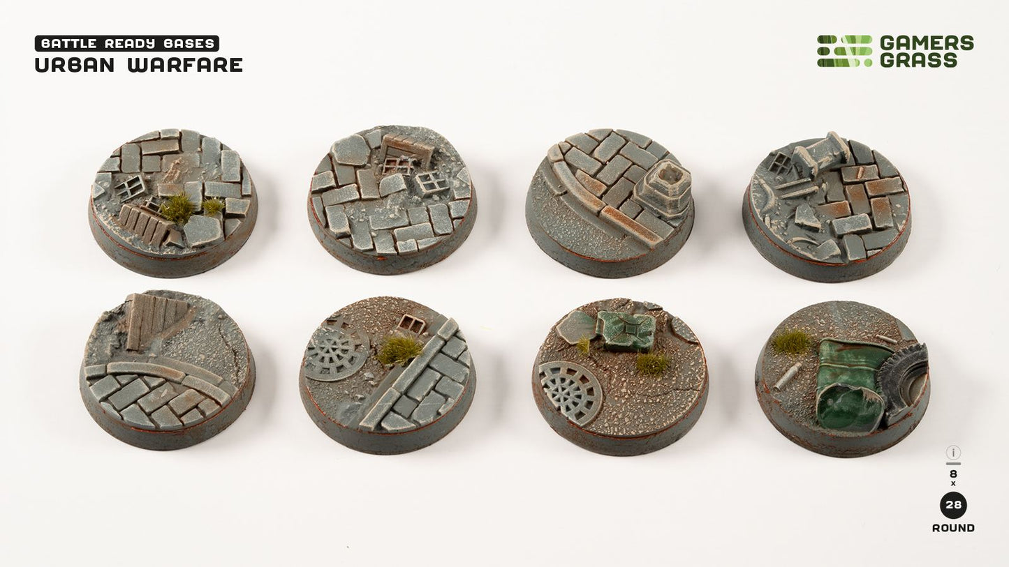 Gamers Grass - Battle Ready Bases - Urban - Round 28mm