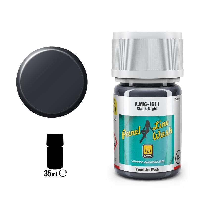 AMMO by MIG - Enamel Line Wash PLW - Black Night 35ml