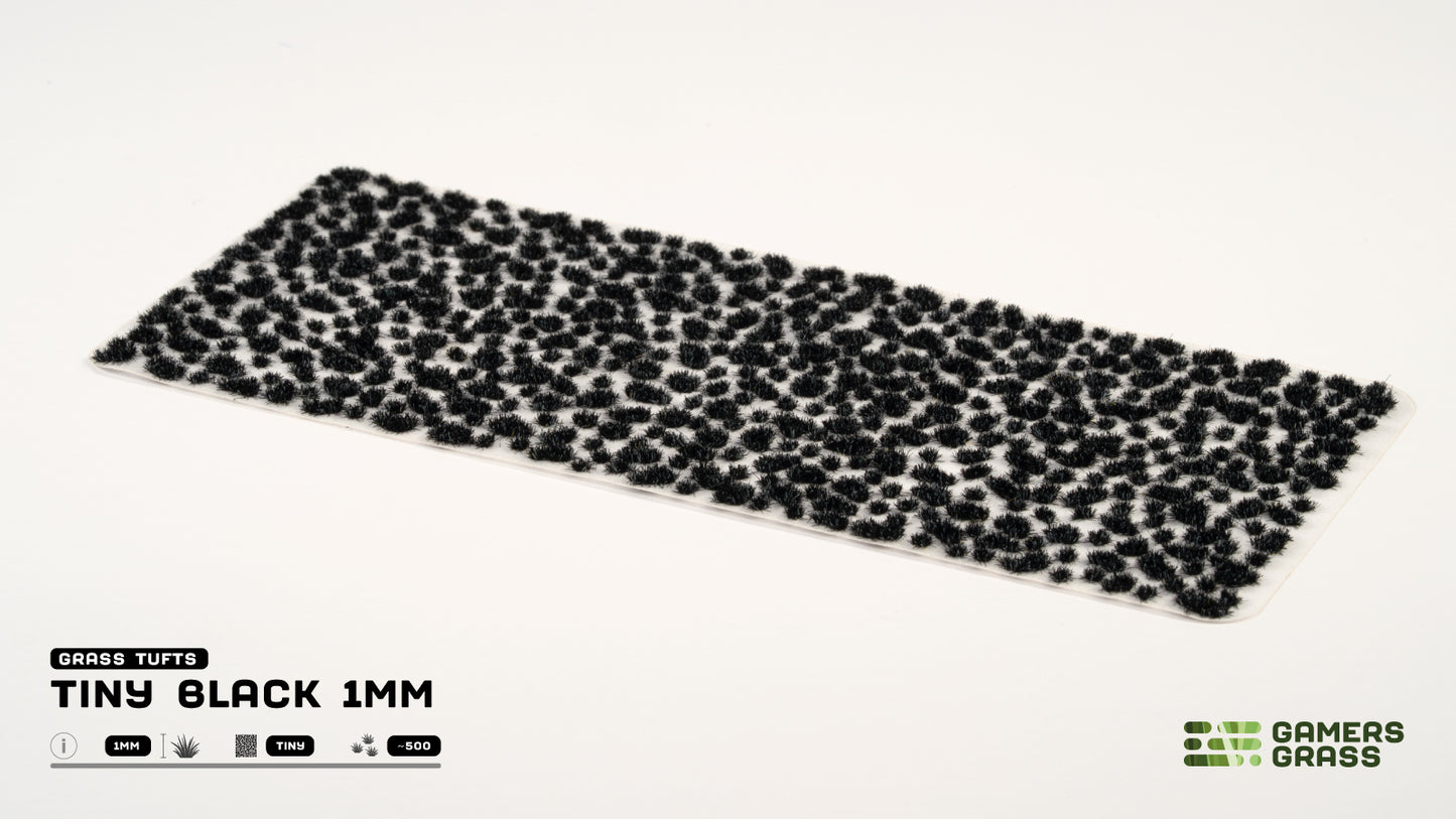 PRE-ORDER - Gamers Grass - Tiny Tufts -  Black 1mm