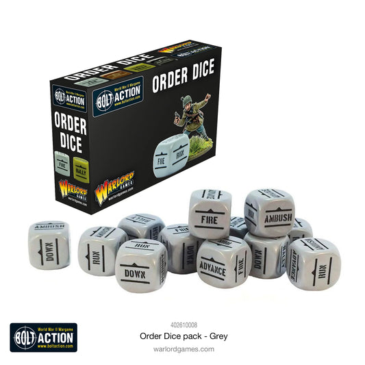 Warlord Games - Bolt Action - Order Dice - Grey
