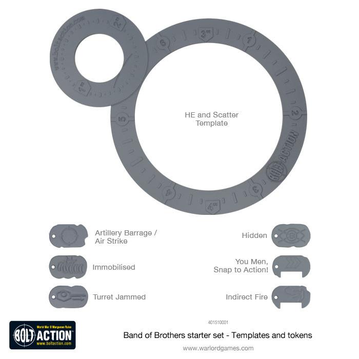 Warlord Games - Bolt Action - Template & Token Set