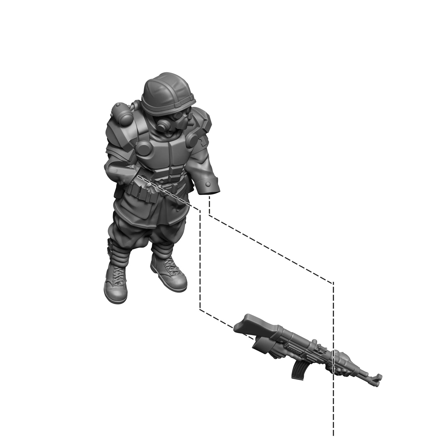 Warlord Games - Konflikt'47 - Axis - Totenrotte Platoon Commander & Bodyguard