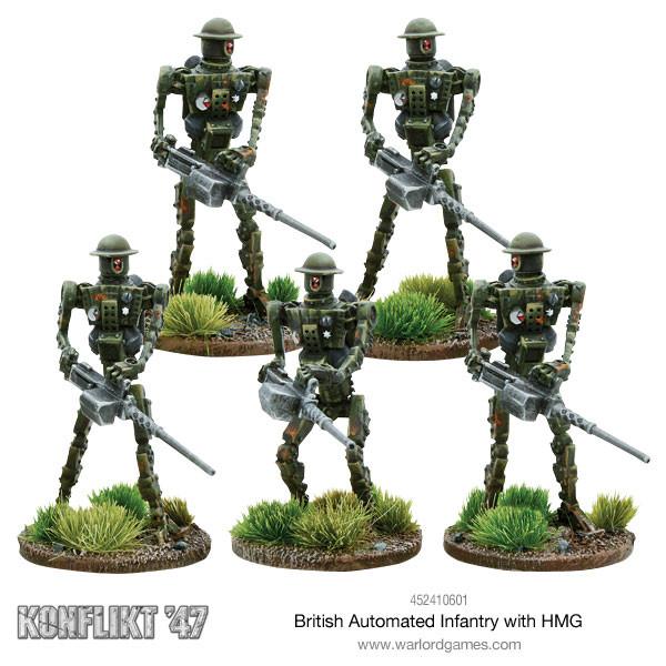 PRE-ORDER - Warlord Games - Konflikt'47 - British - Automated Infantry with HMG