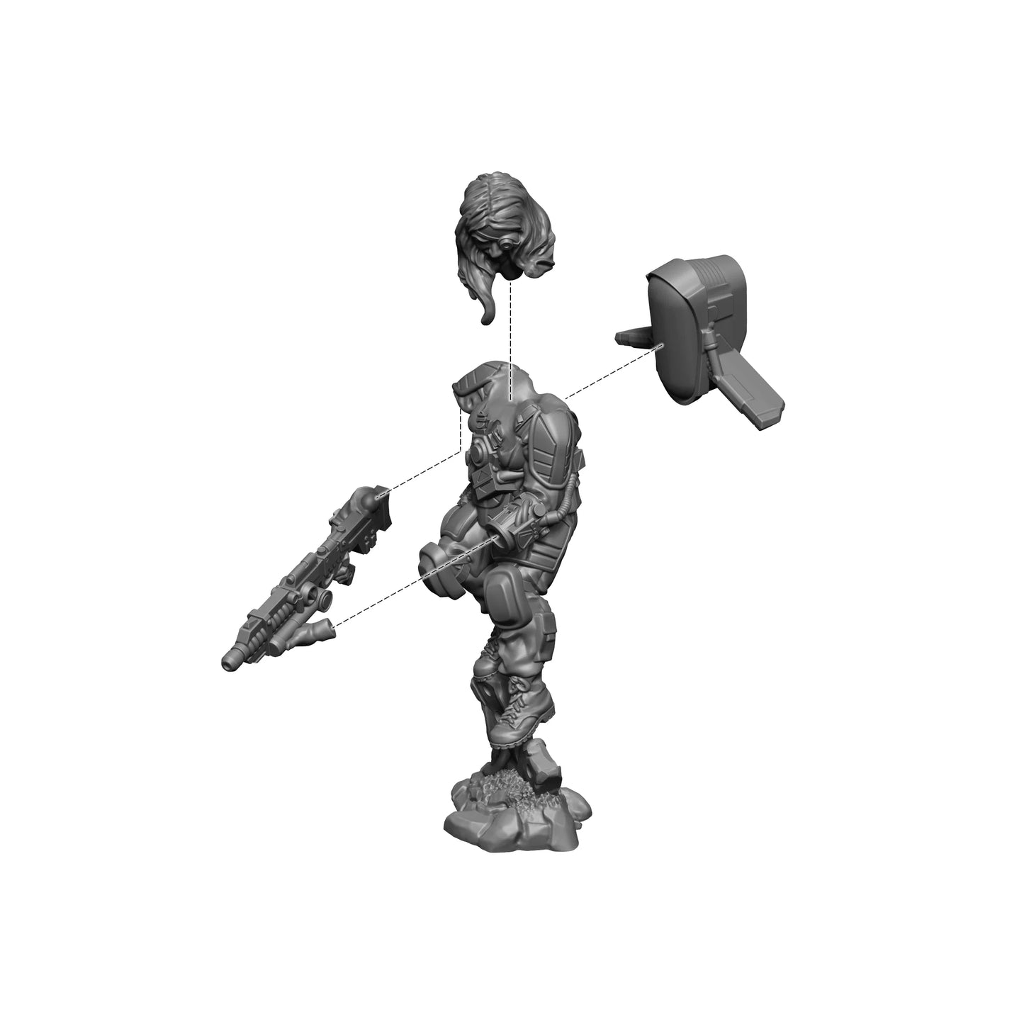 Warlord Games - Konflikt'47 - USA - Roberta Wells - Firefly Hero