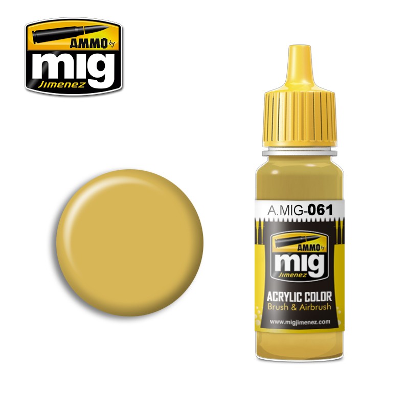AMMO by MIG - Acrylic Colour - Warm Sand Yellow 17ml paint