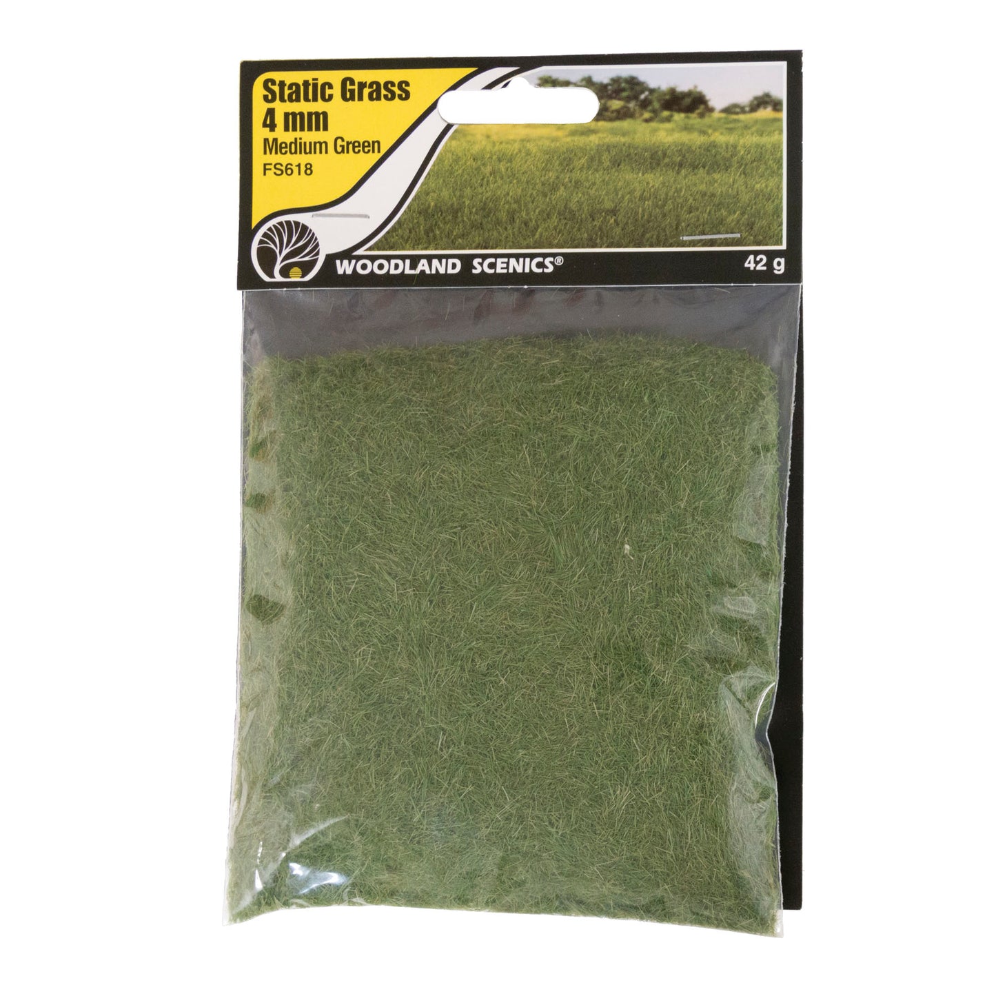 Woodland Scenics - Field System - Static Grass - Medium Green 4mm