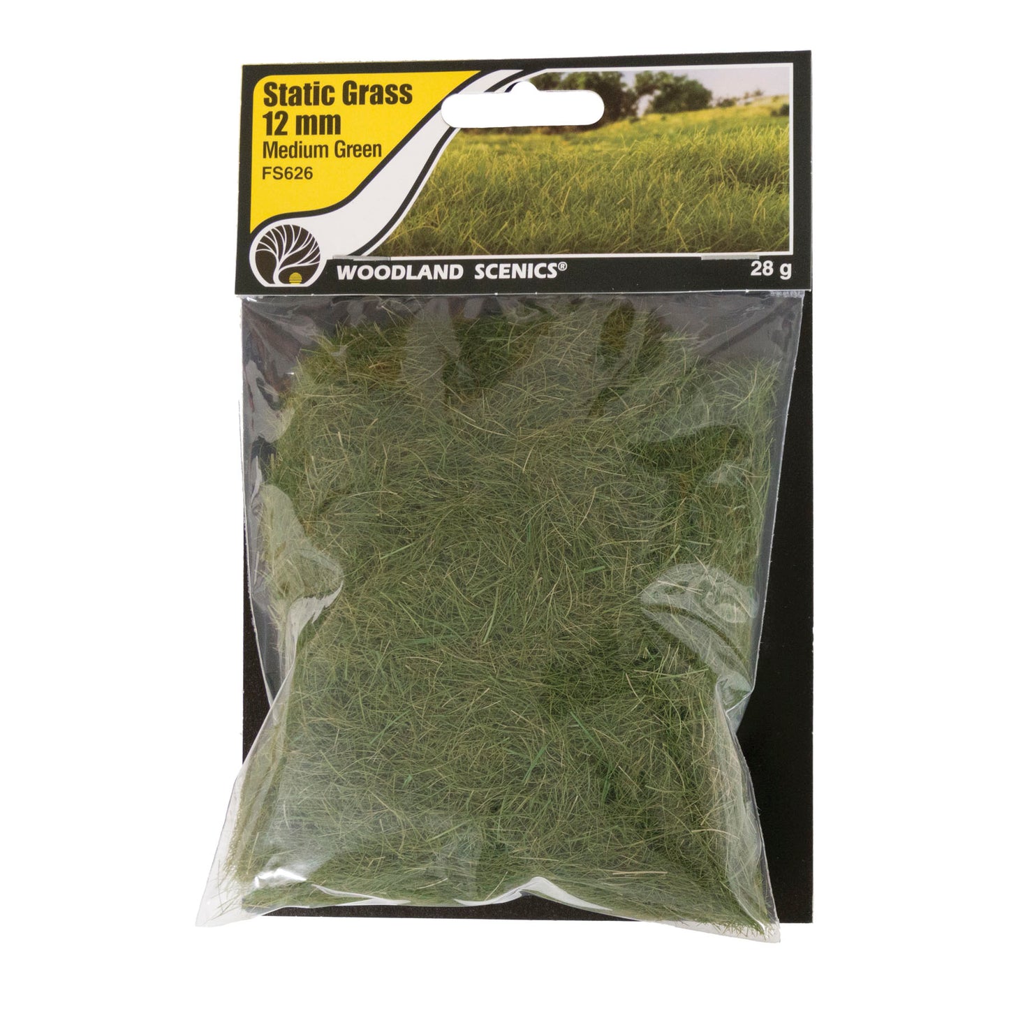 Woodland Scenics - Field System - Static Grass - Medium Green 12mm