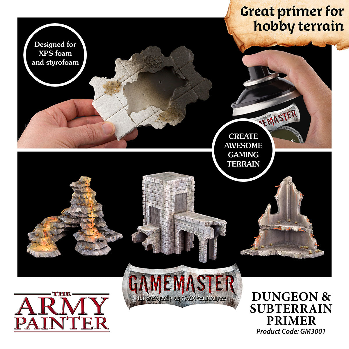The Army Painter - GameMaster - Terrain Primer: Dungeons & Subterrain