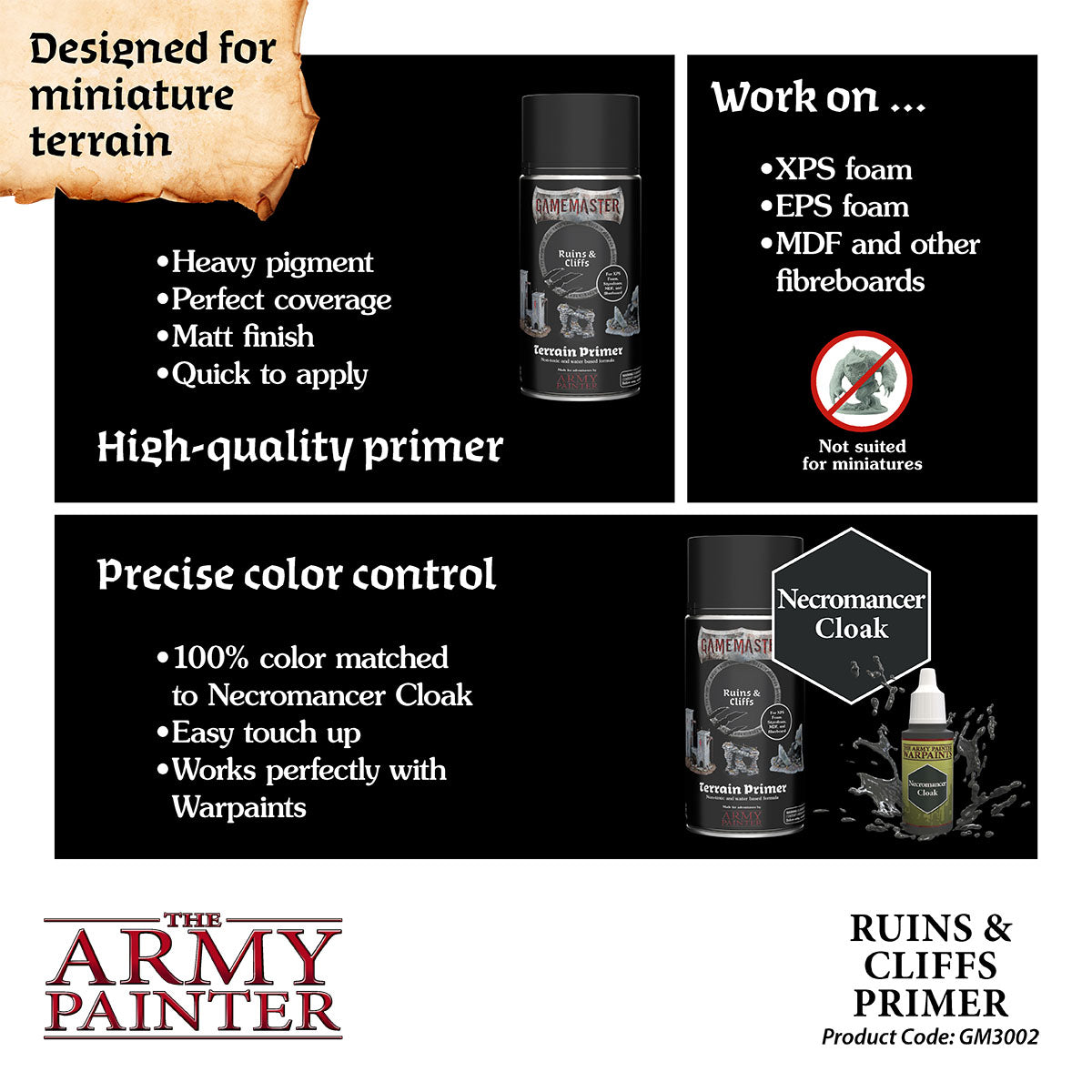 The Army Painter - GameMaster - Terrain Primer: Ruins & Cliff
