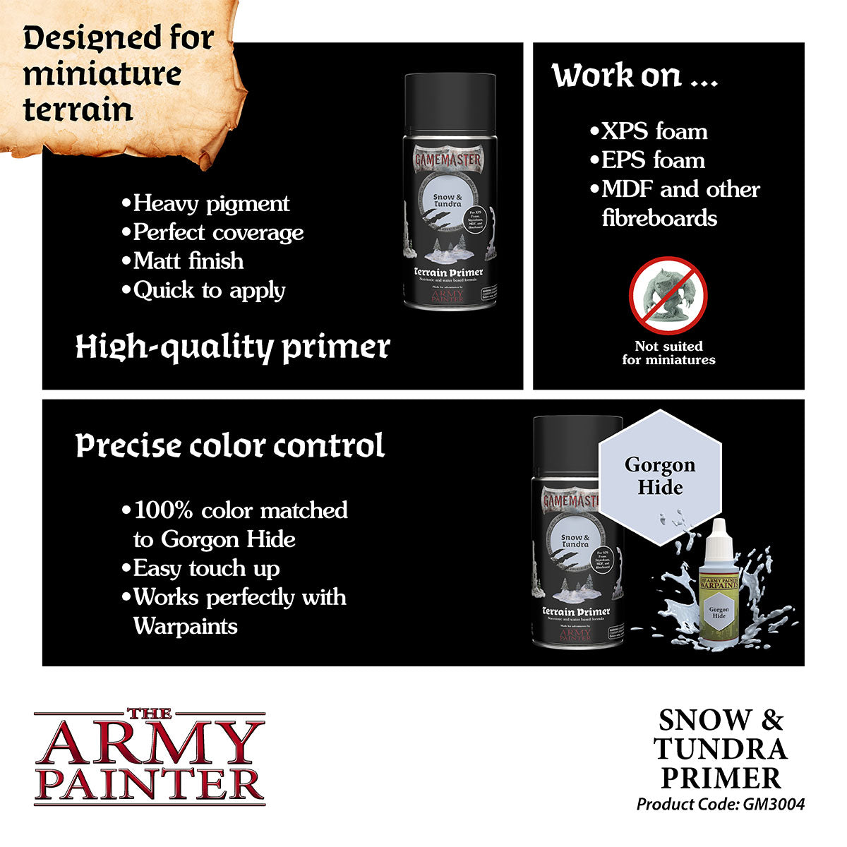 The Army Painter - GameMaster - Terrain Primer: Snow & Tundra