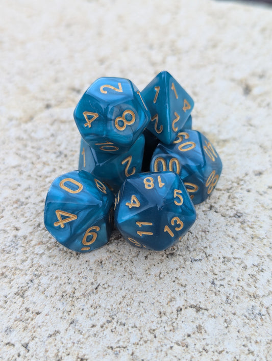 Dice Set - Plastic Dice - 7 Dice RPG Set