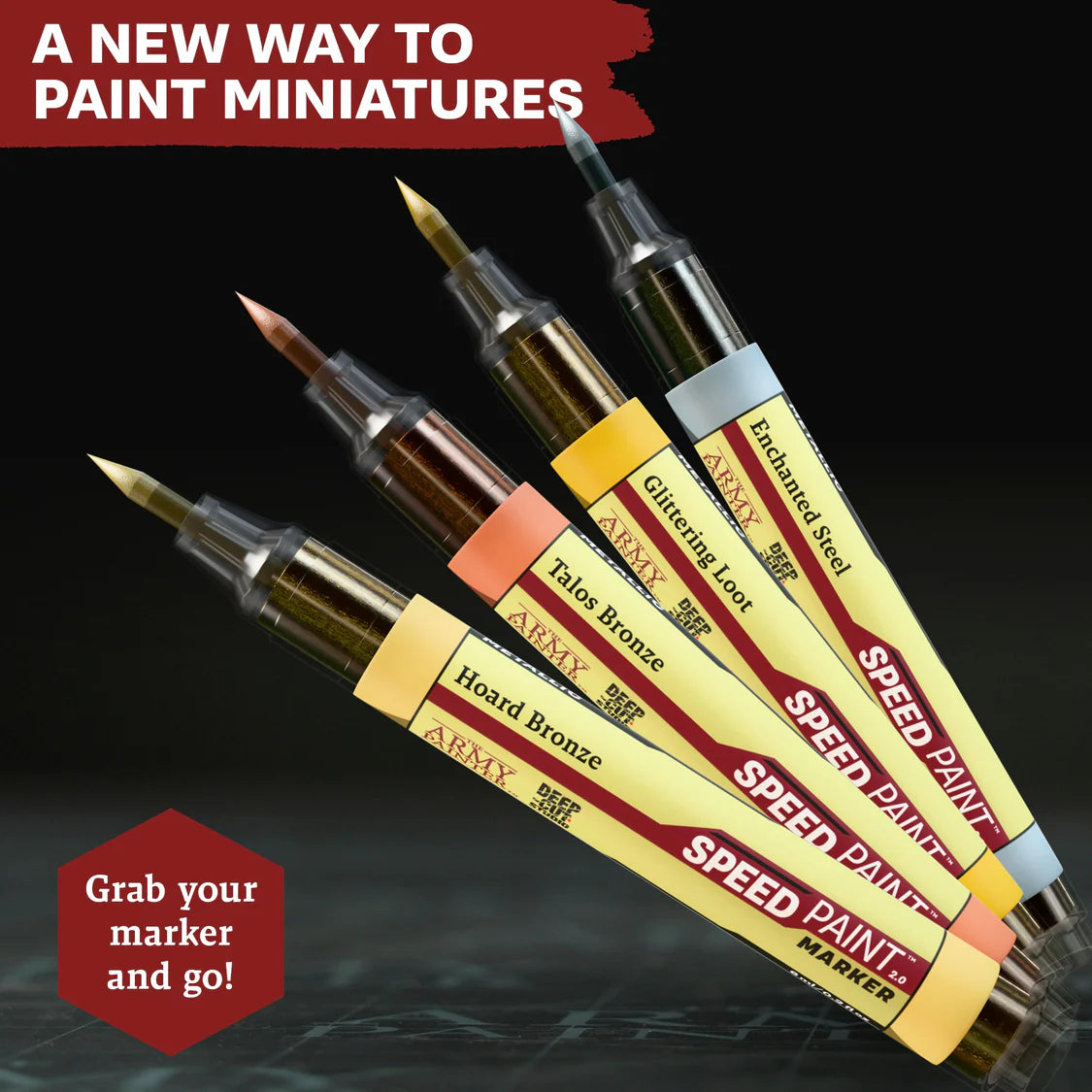 PRE-ORDER - The Army Painter - SpeedPaint Markers - Metallics Set