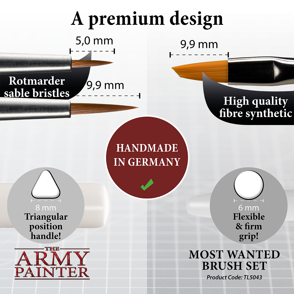 The Army Painter - Most Wanted Brush Set - 3pc