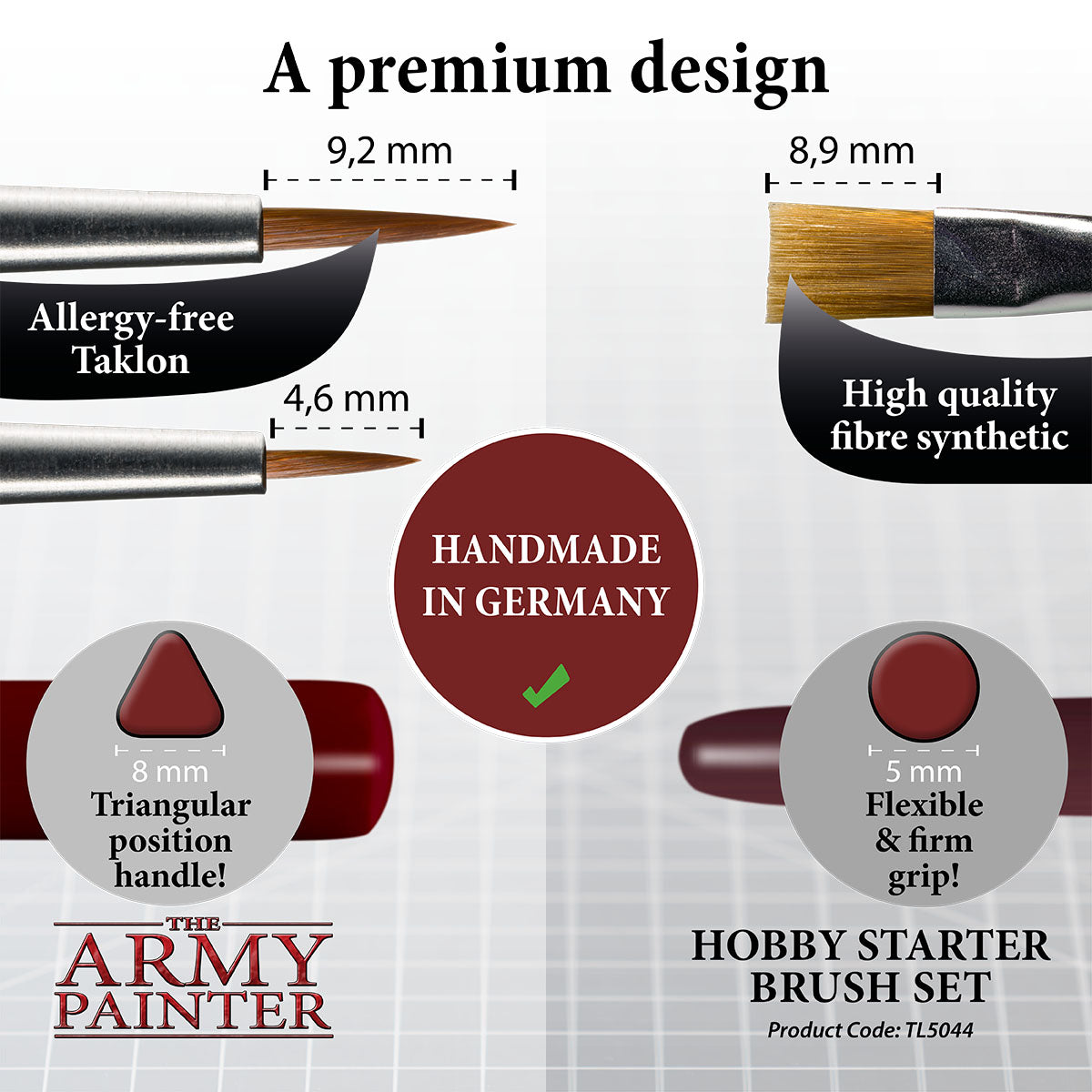 The Army Painter - Hobby Starter Brush Set - 3pc