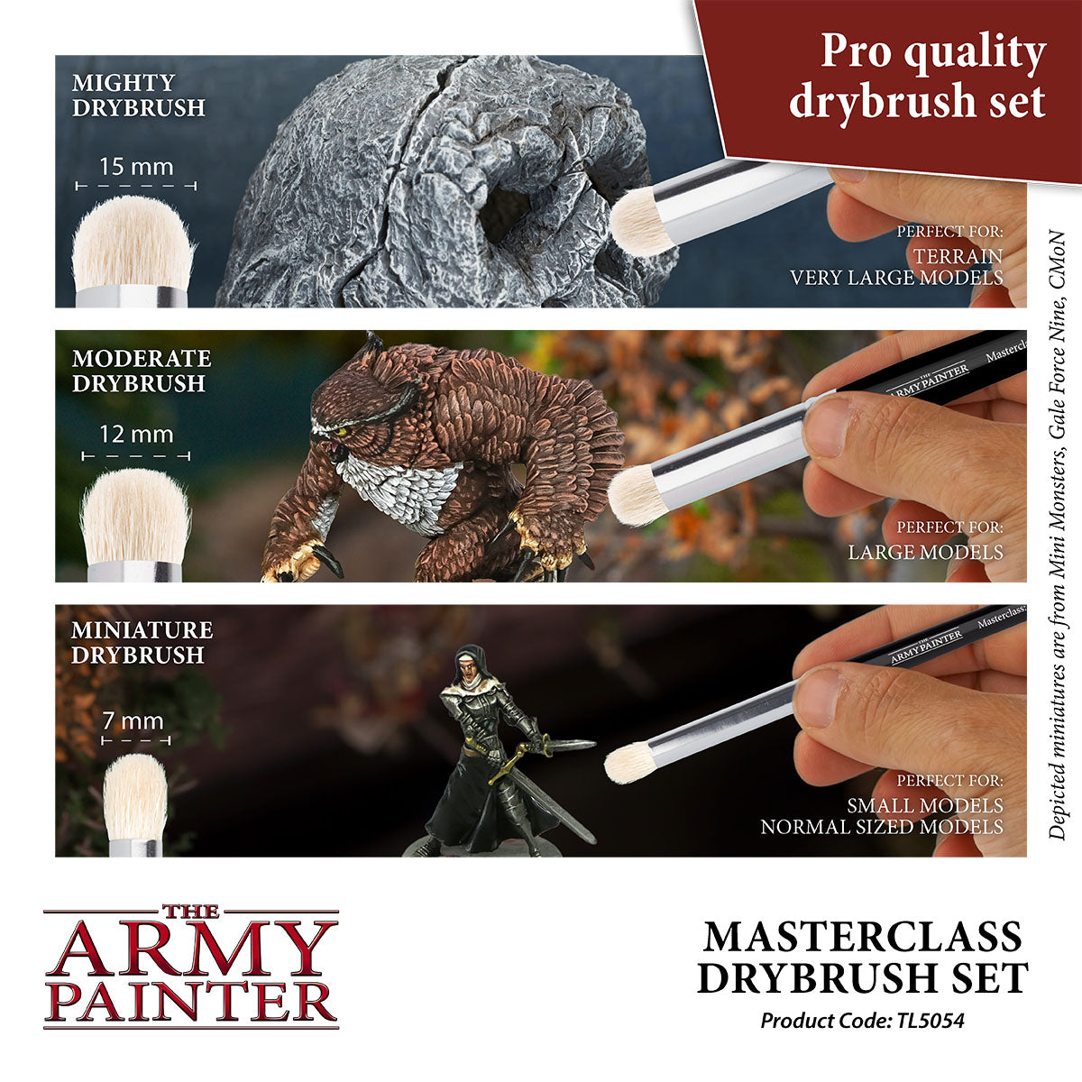 The Army Painter - Masterclass Drybrush Set - 3pc