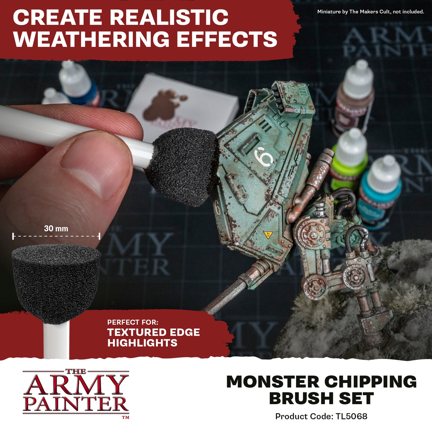 The Army Painter - Monster Chipping Brush Set Set - 2pc