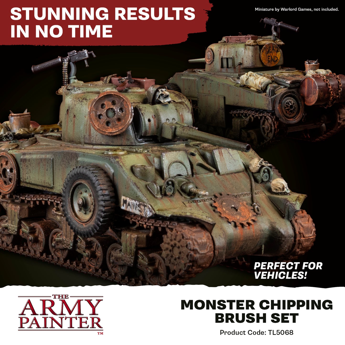 The Army Painter - Monster Chipping Brush Set Set - 2pc