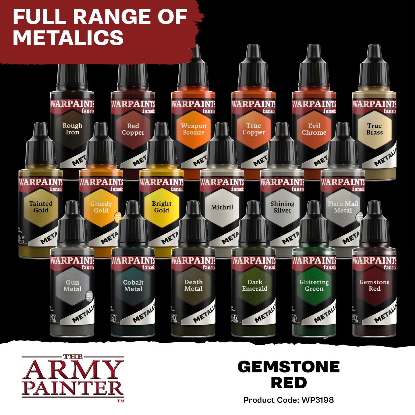 The Army Painter - Warpaints Fanatic - Metalics - Gemstone Red