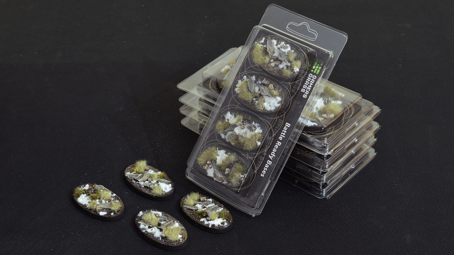 Gamers Grass - Battle Ready Bases - Winter - Oval 60mm
