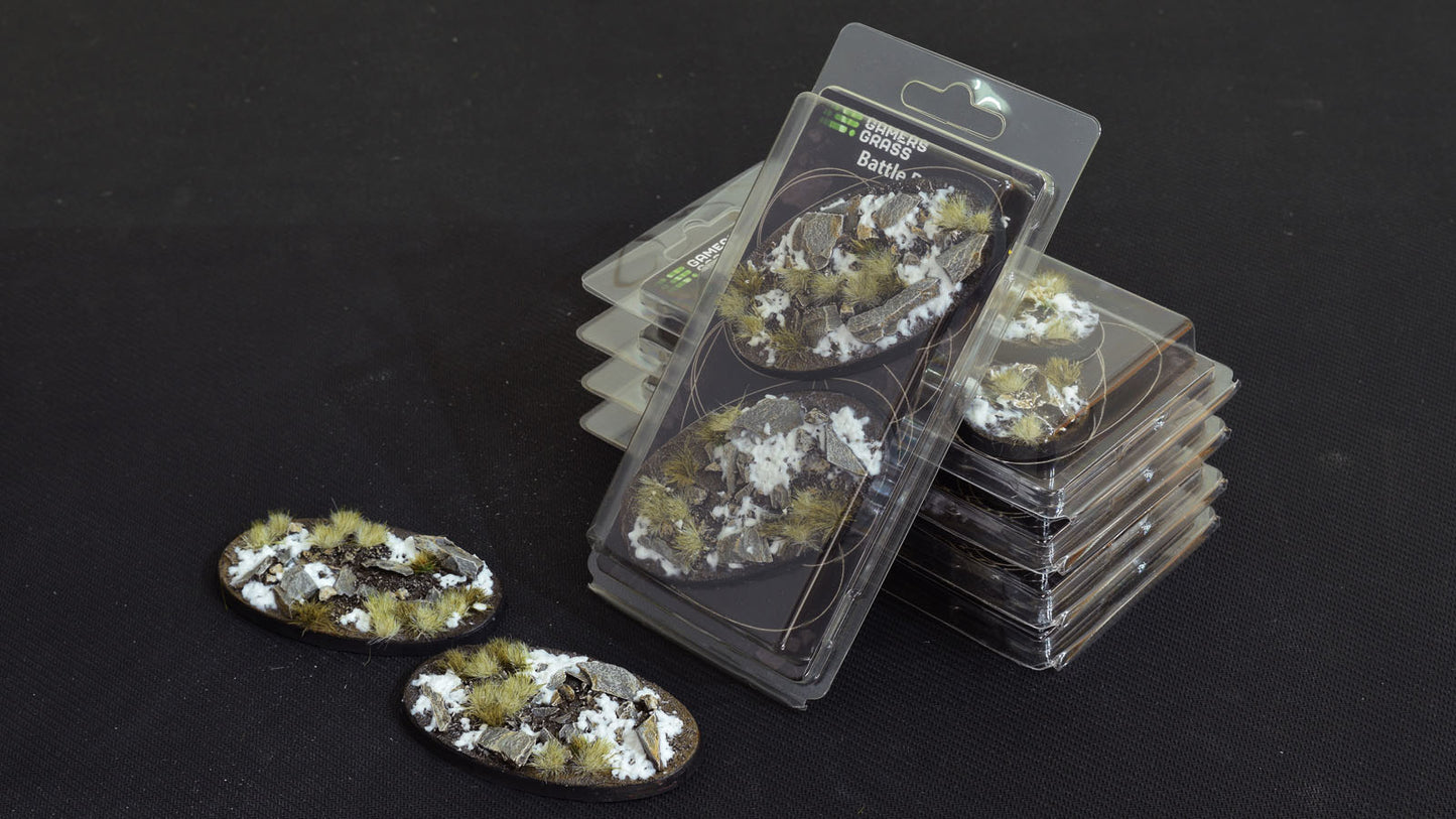 Gamers Grass - Battle Ready Bases - Winter - Oval 90mm